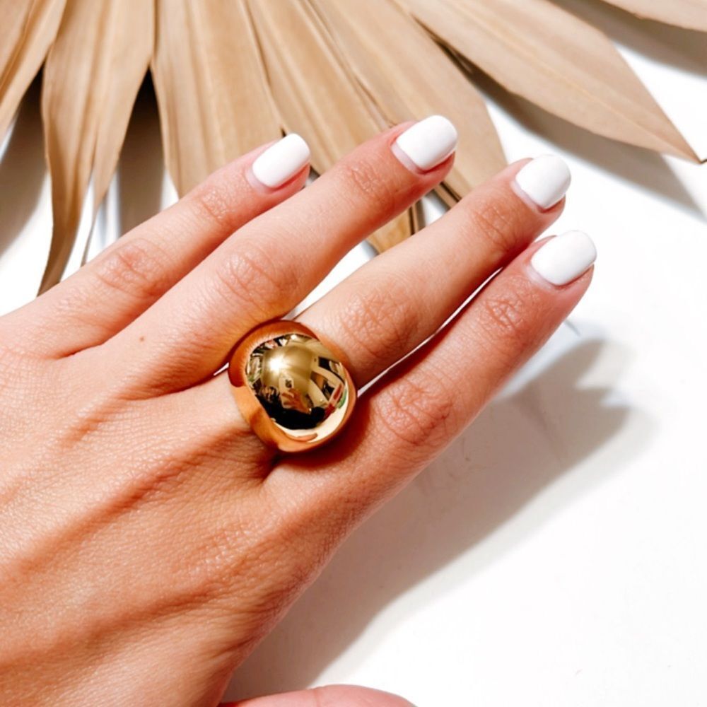 Minimalist gold ring #1038 - Picture 2 of 3